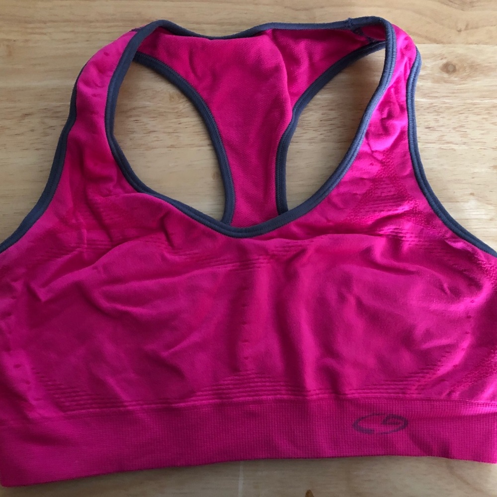 Champion Sports Bra (Pink and Gray)